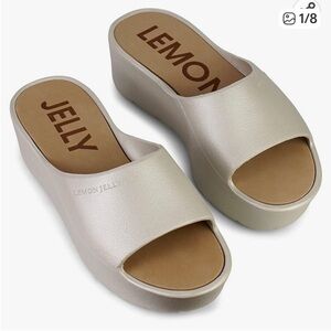Lemon Jelly Women's Platform Sandals - in Champagne Gray color Size 40
